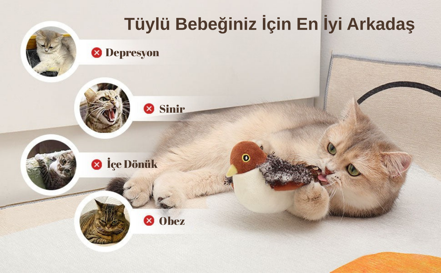 İnteraktif Sesli Çırpınan Serçe (Uçmaz)